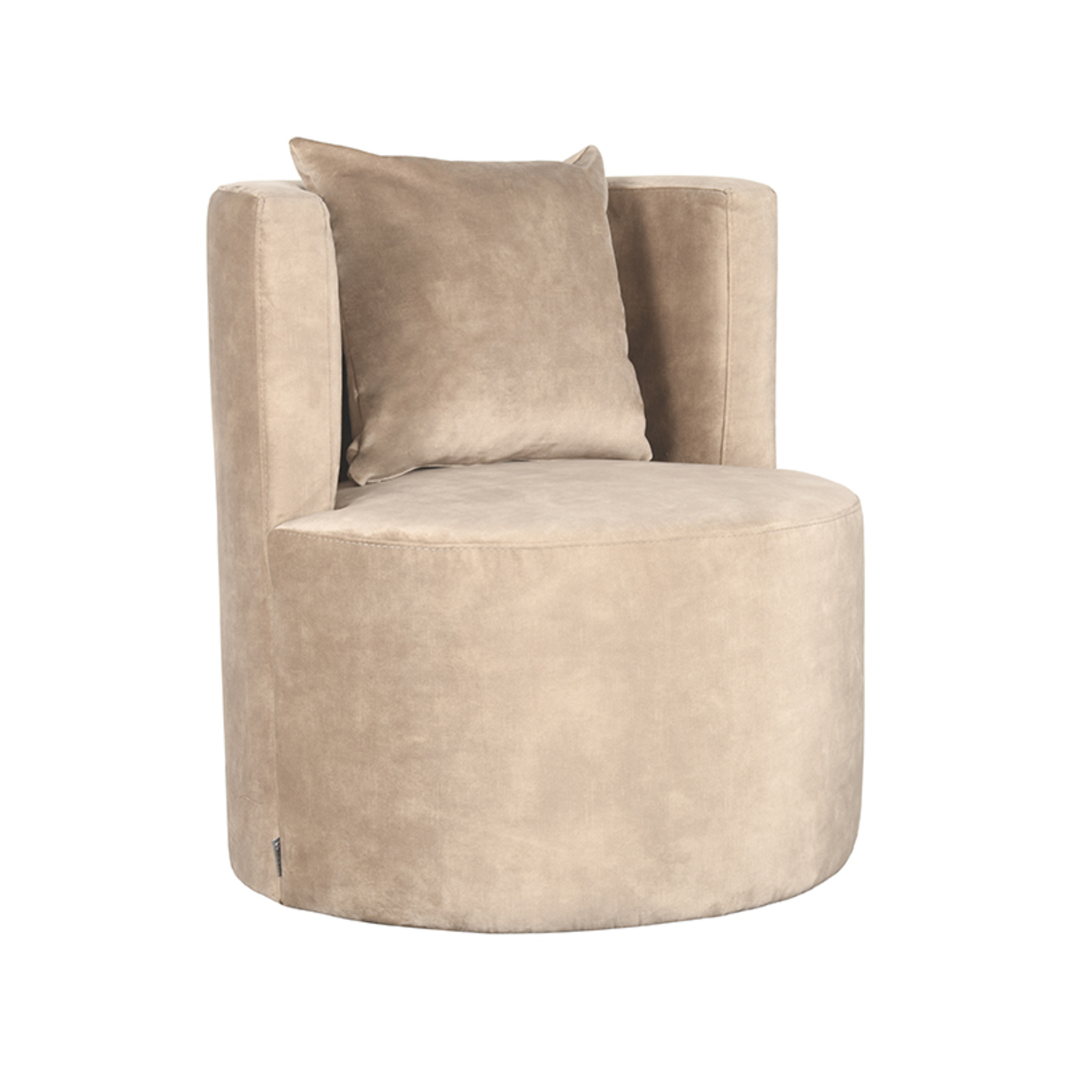 Fauteuil Evy Bruin Zand - Velours - LABEL51