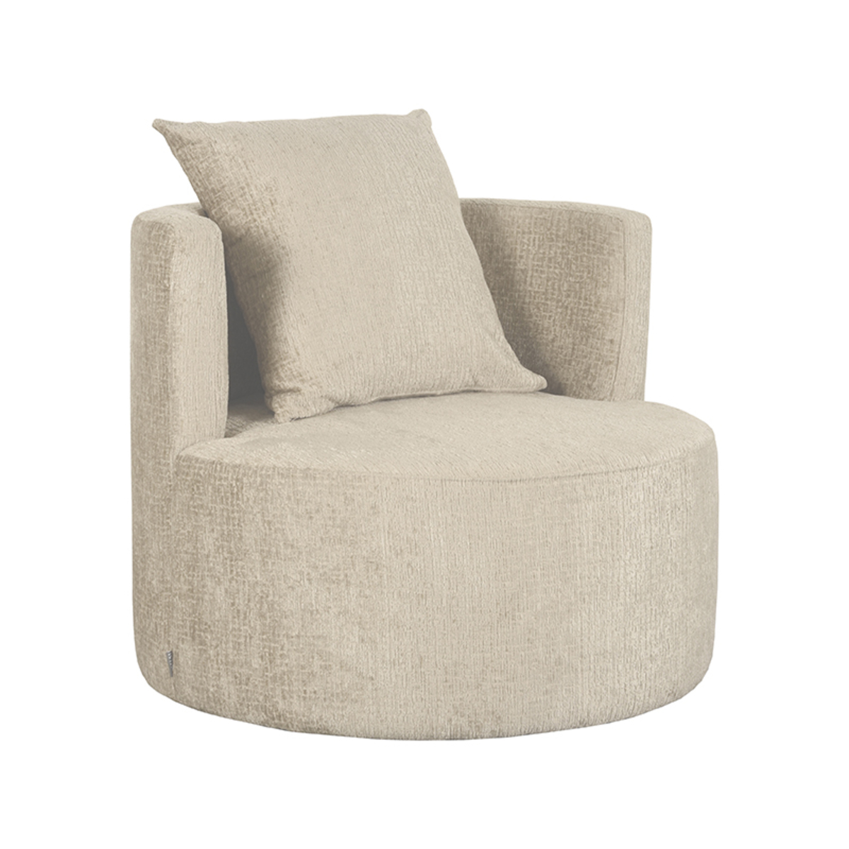 Fauteuil Evy Crème Beige - Fluweel - LABEL51