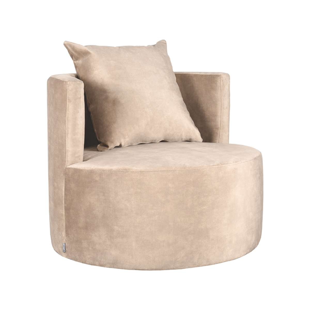 Fauteuil Evy Bruin Zand - Velours - LABEL51