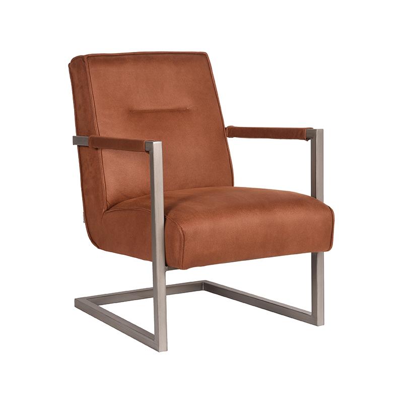 Fauteuil Jim Bruin Cognac - Microfiber - LABEL51