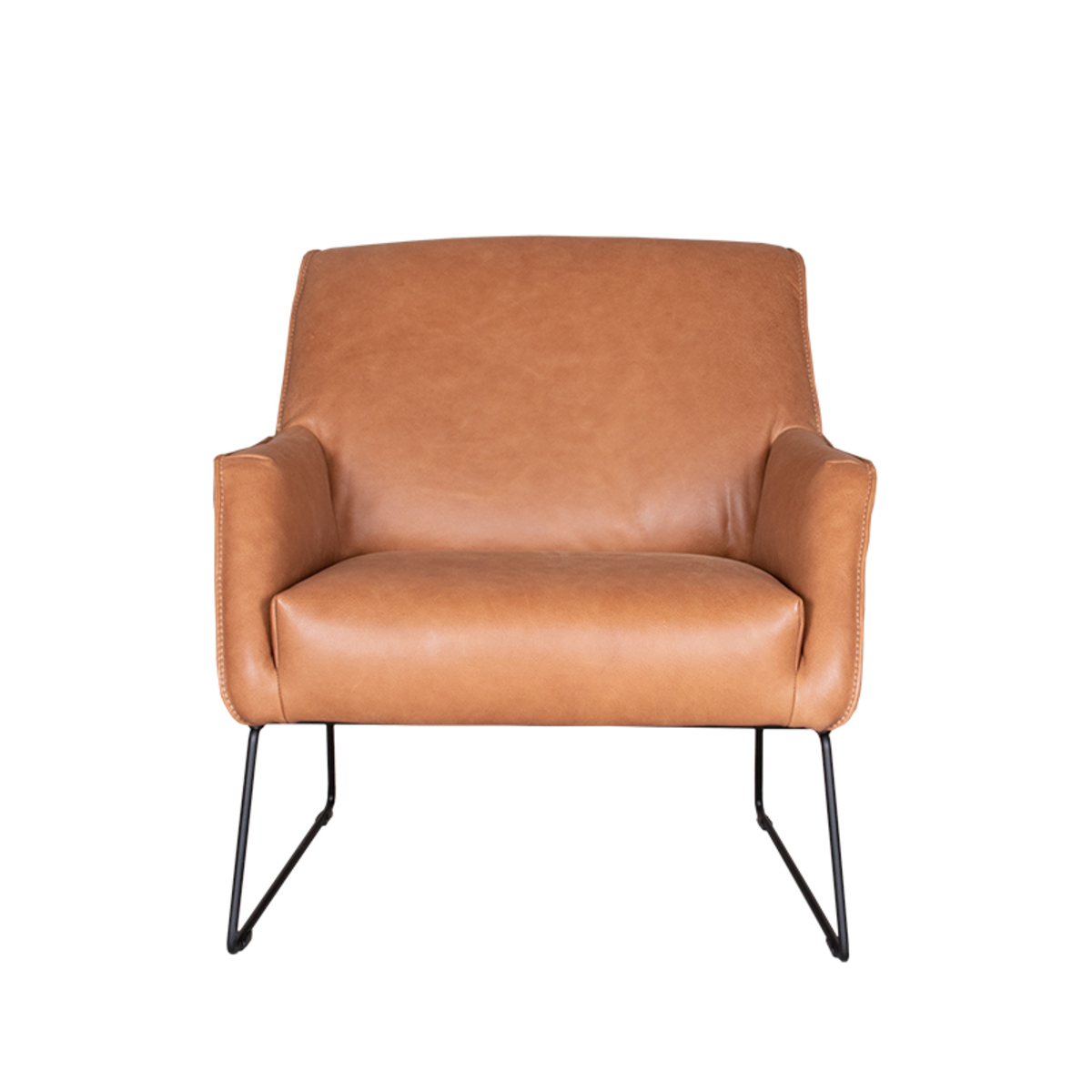Fauteuil Rhona Bruin Cognac - Leder - DOK 2