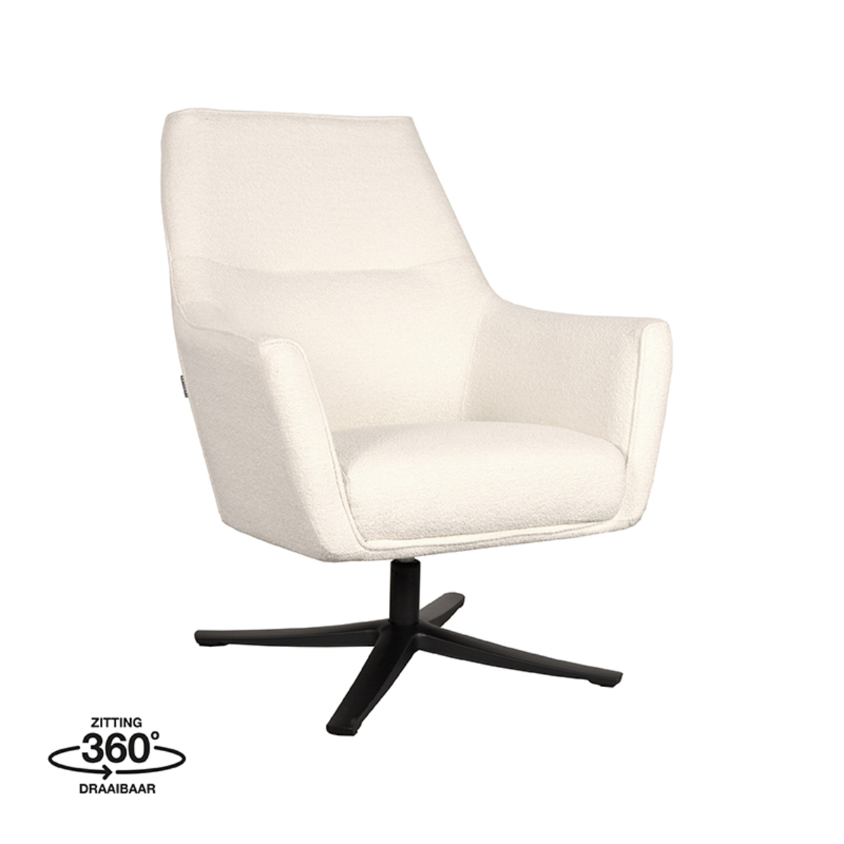 Fauteuil Tod Crème Ivory - Boucle - LABEL51