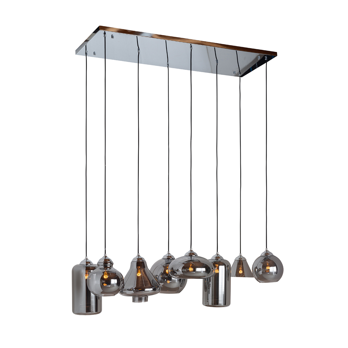 Hanglamp Richmond Decoration Grijs Zilver - Glas - Richmond Interiors