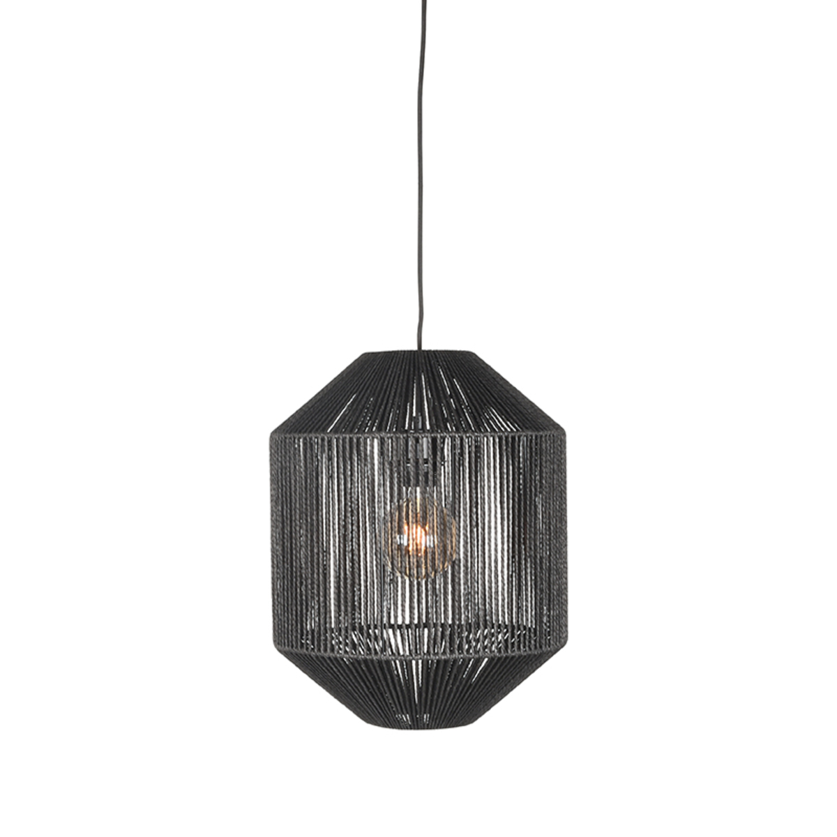Hanglamp Ibiza Zwart - Jute - LABEL51