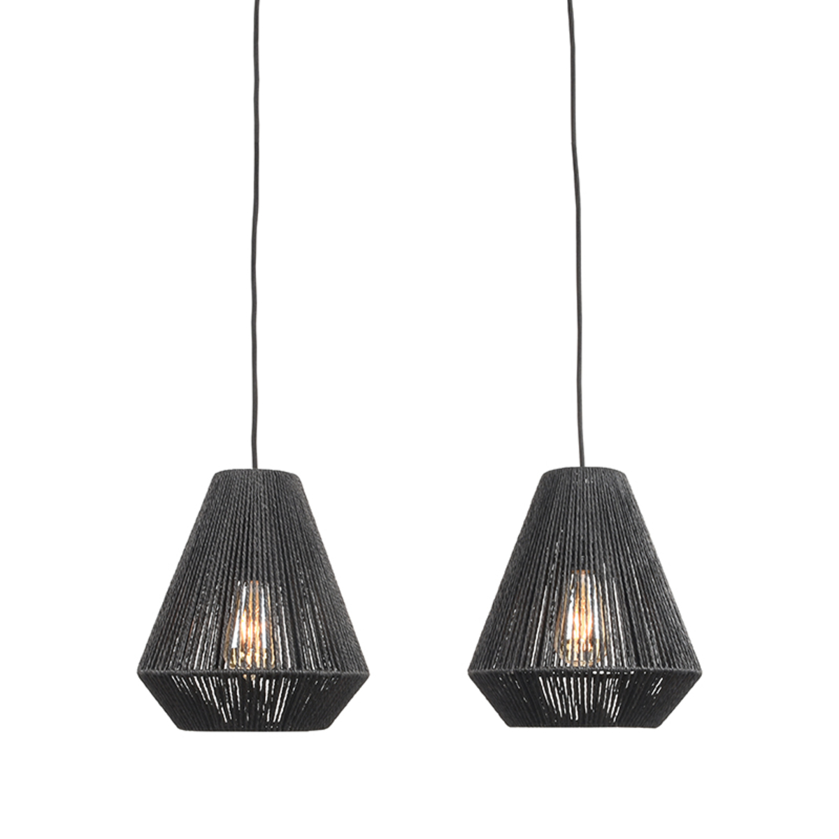 Hanglamp Ibiza Zwart - Jute - LABEL51