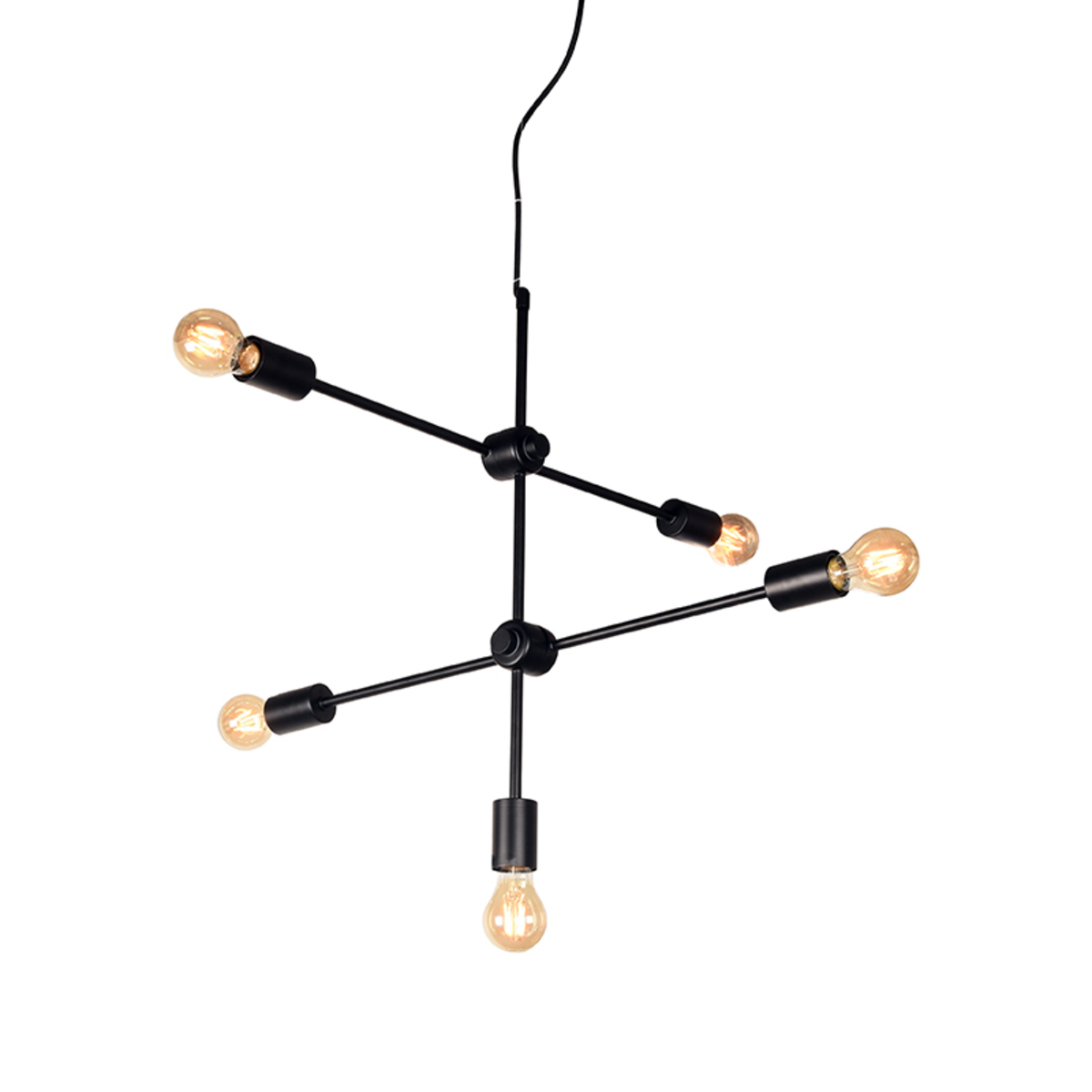 Hanglamp Stilo Zwart - Metaal - LABEL51