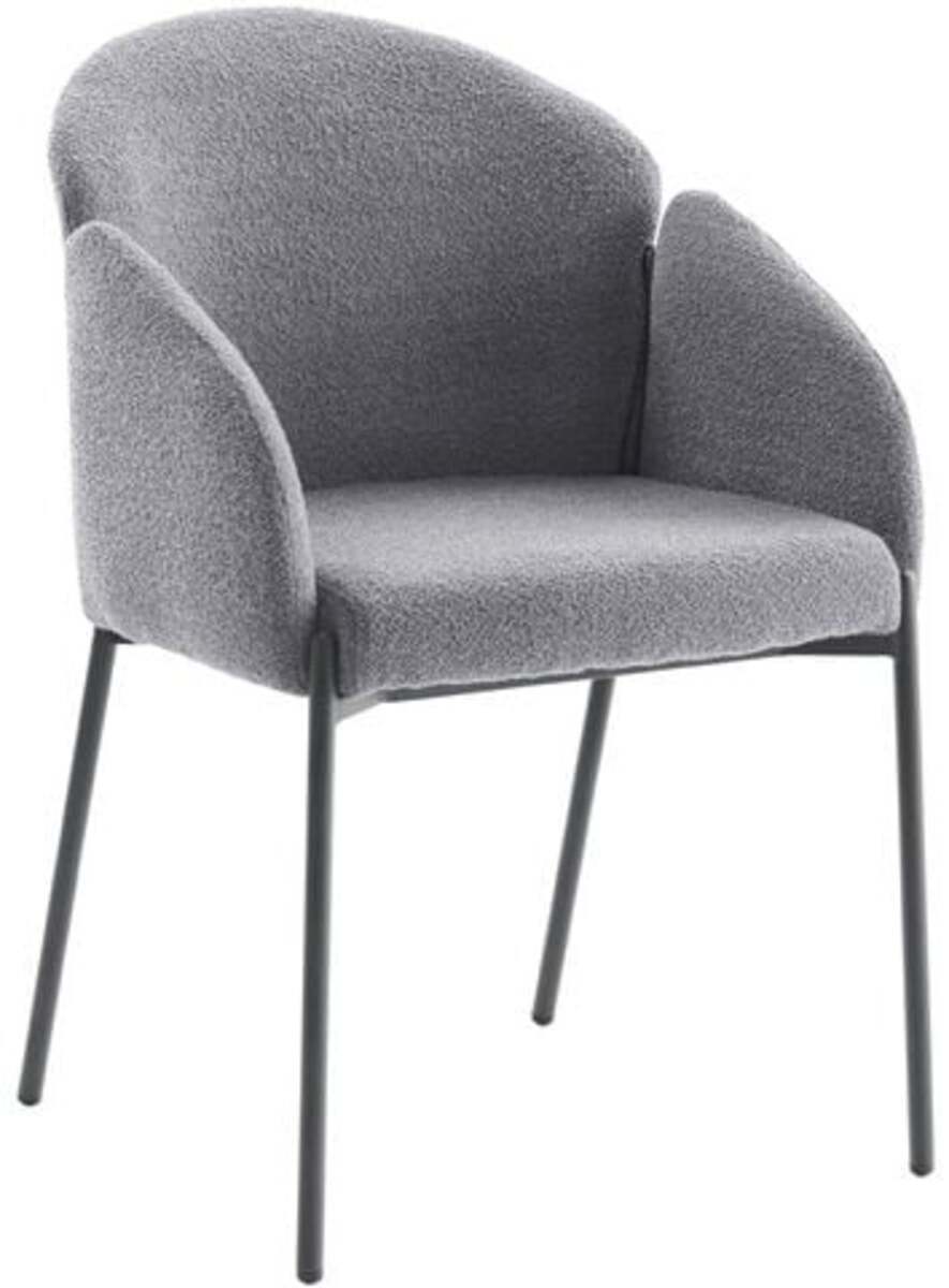 Eetkamerstoel Hidde Grijs - Boucle - Trend Living