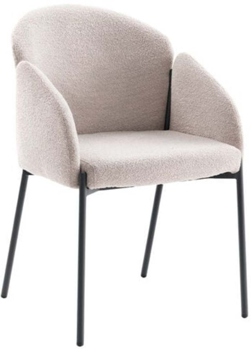 Eetkamerstoel Hidde Crème Naturel - Boucle - Trend Living