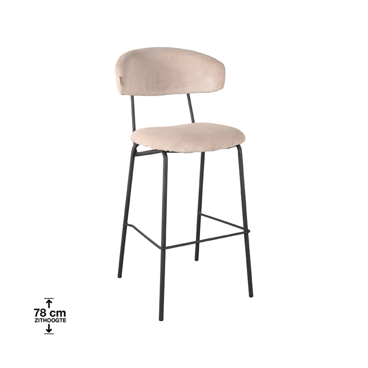 Barkruk Zack Naturel - Ribcord - LABEL51