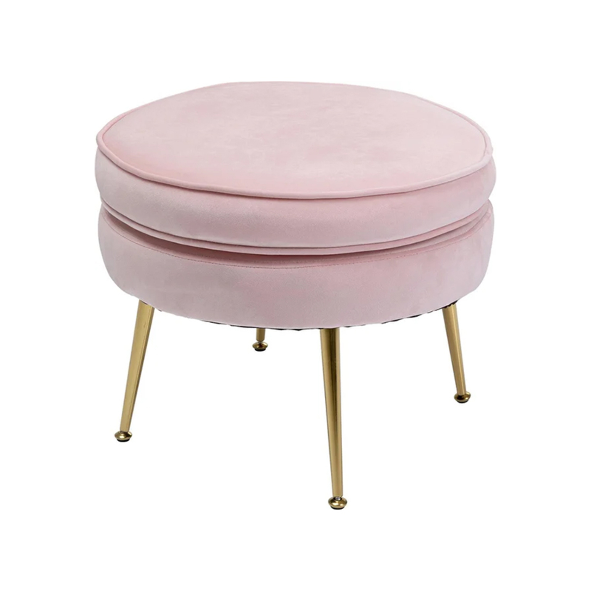 Poef Roze - Fluweel - Kare Design