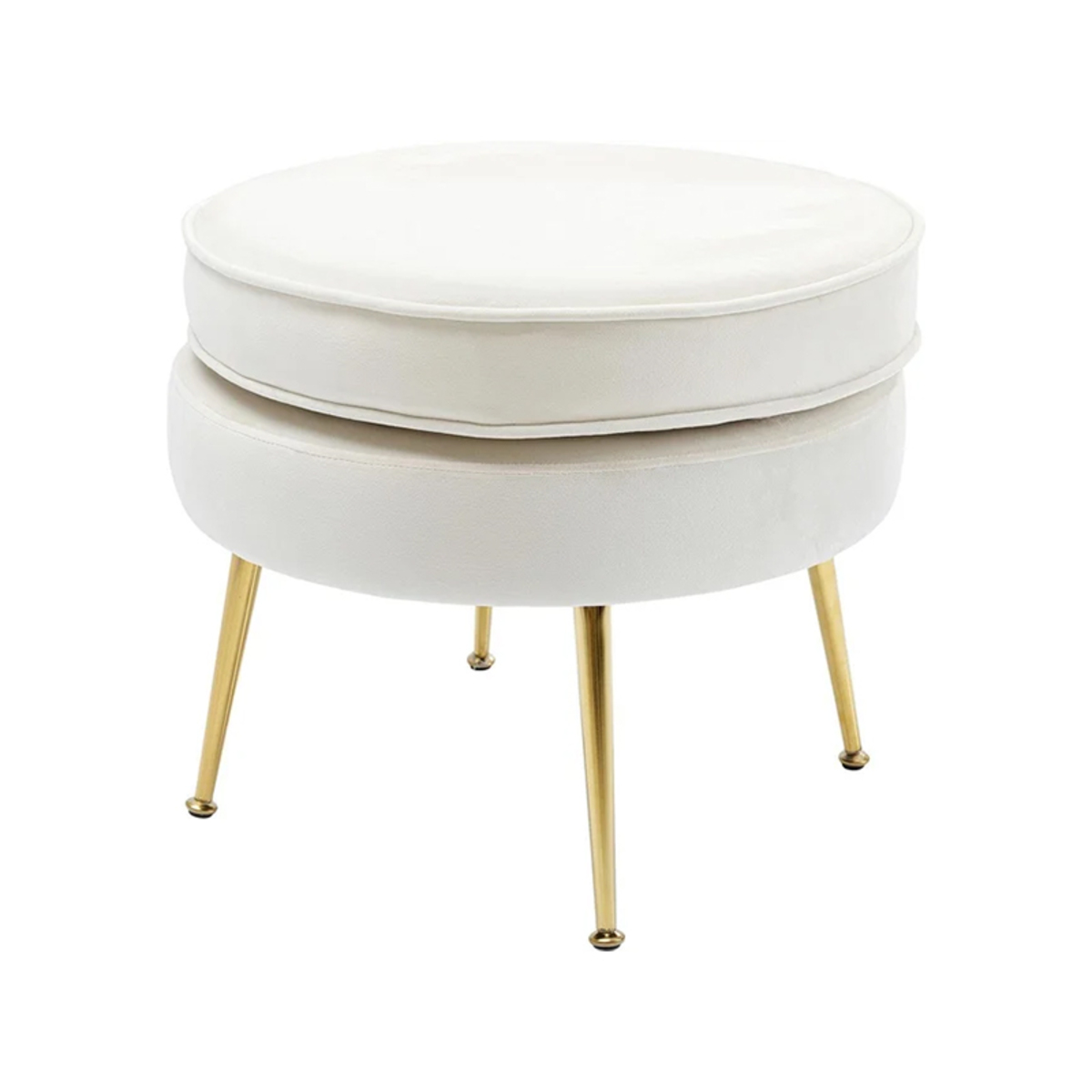 Hockers  Crème Beige - Fluweel - Kare Design