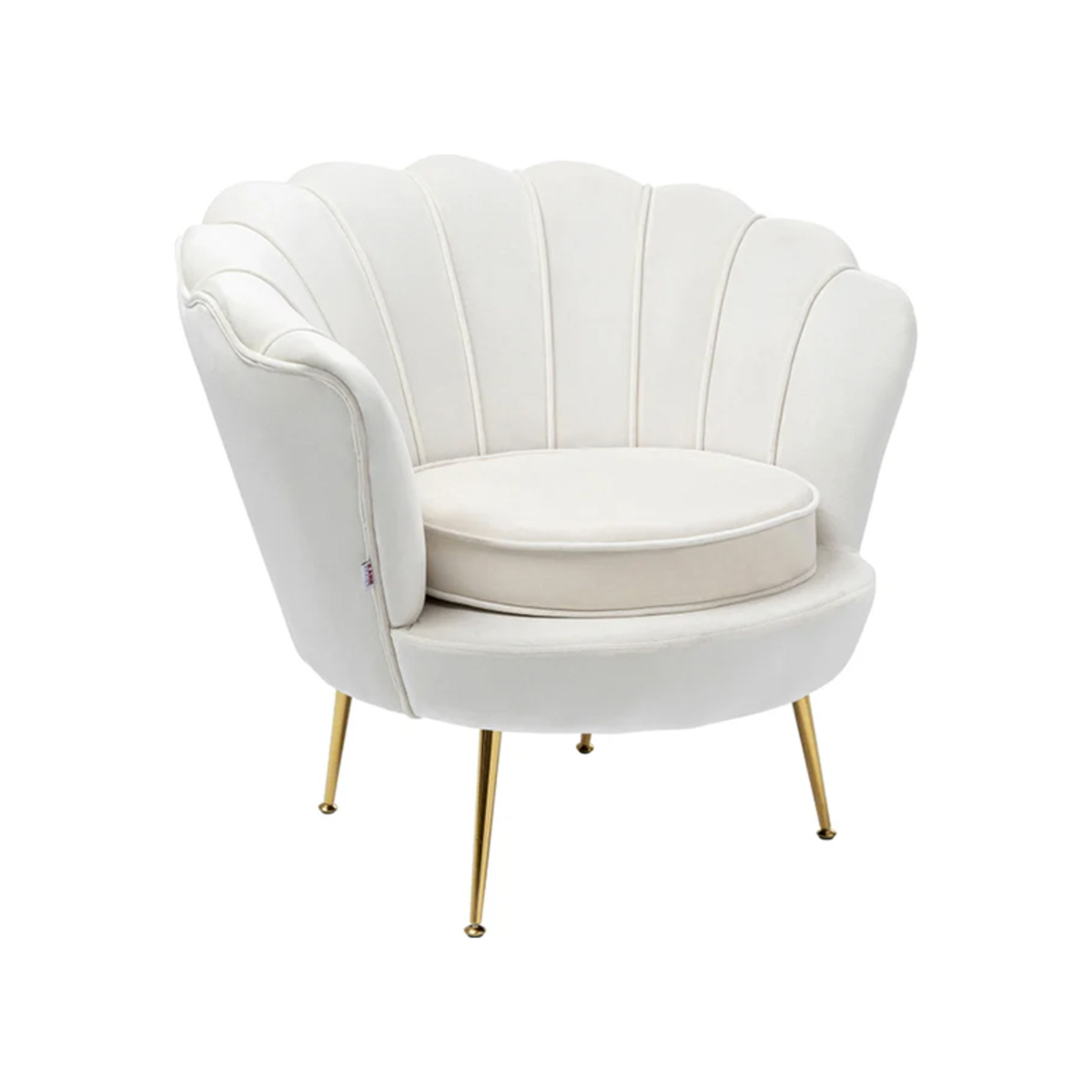 Fauteuil  Crème Beige - Fluweel - Kare Design