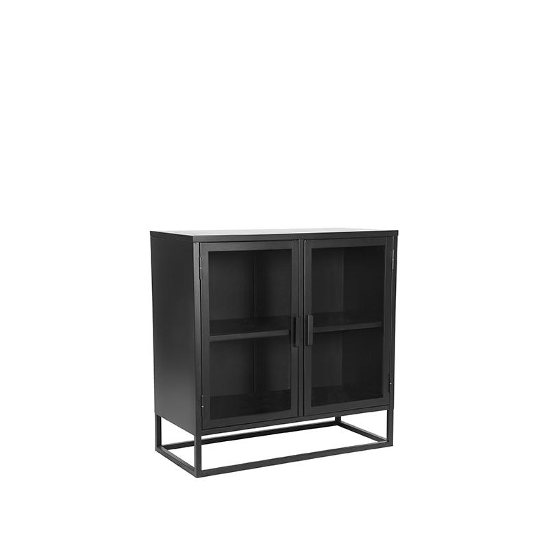 Vitrinekast Level Zwart - Metaal - LABEL51