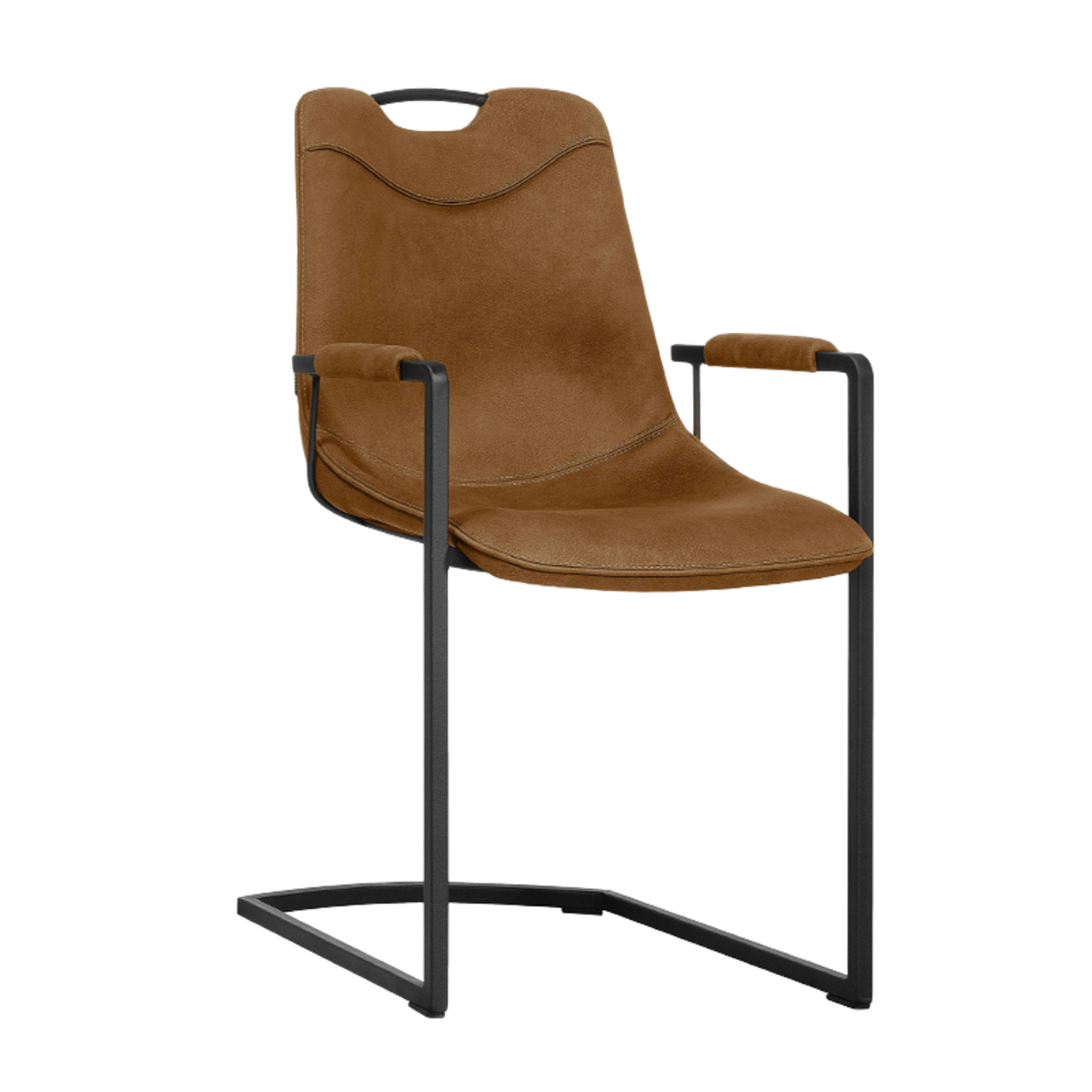 Eetkamerstoel Cloud Bruin Cognac - PU-Leder - DOK 2 Rustique