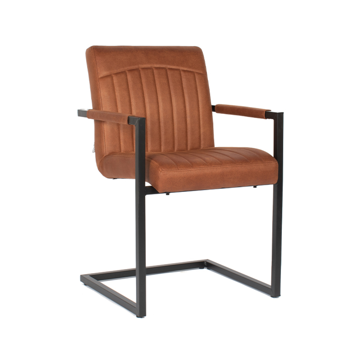 Eetkamerstoel Mees Bruin Cognac - Microfiber - DOK 2