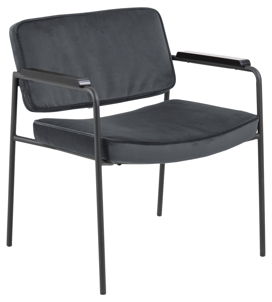 Fauteuil Mia Grijs Antraciet - Fluweel - DOK 2