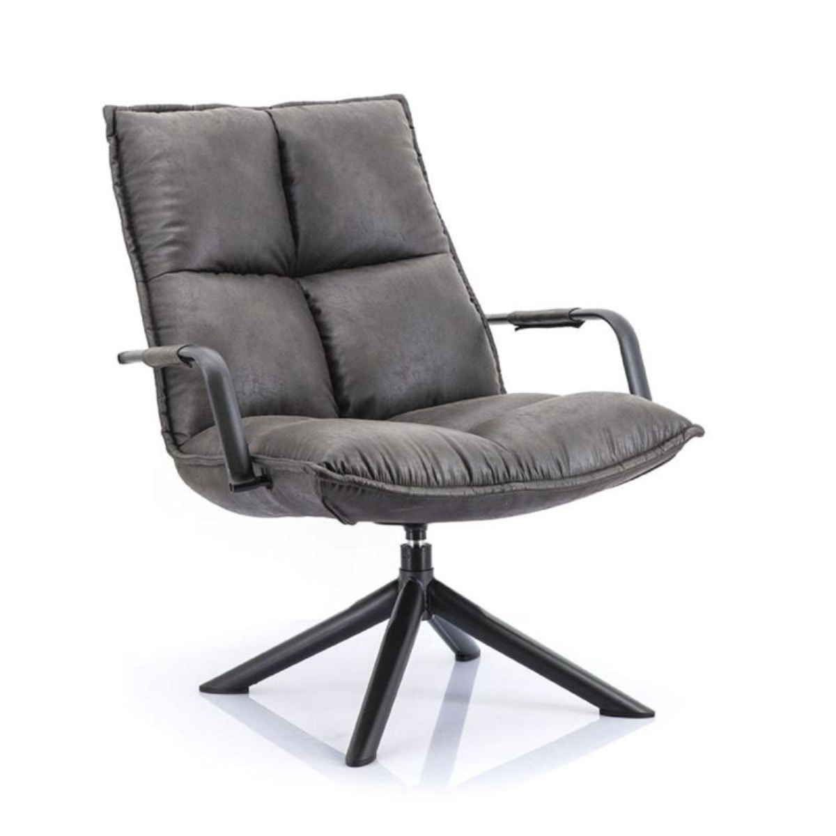 Fauteuil Mitchell Grijs Antraciet - Stof - Eleonora