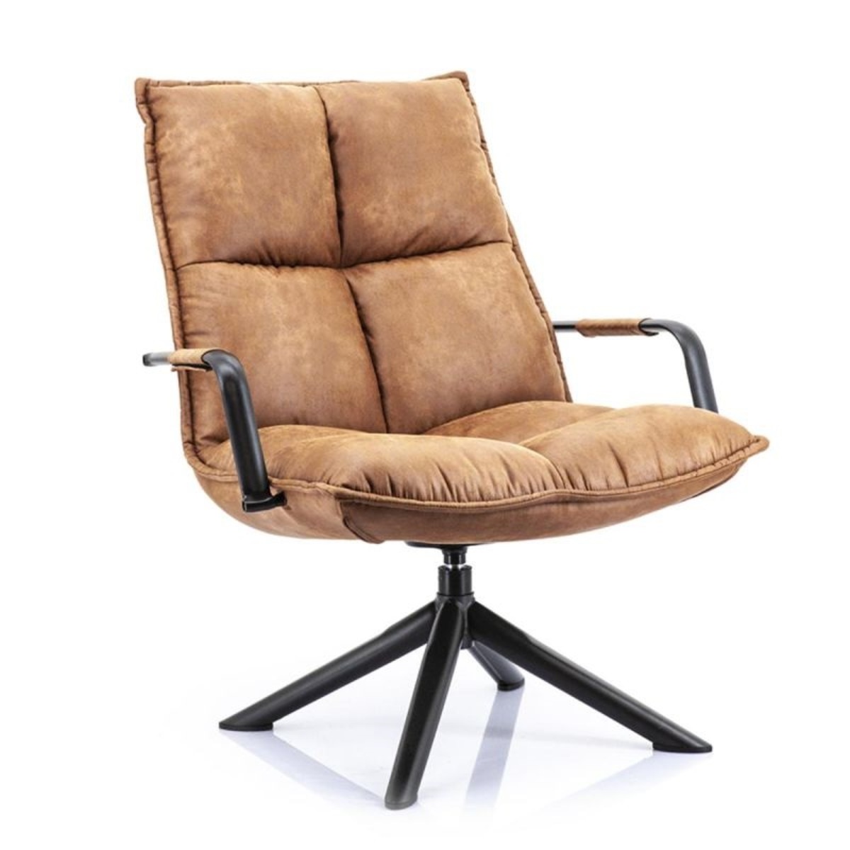 Fauteuil Mitchell Bruin Cognac - Stof - Eleonora