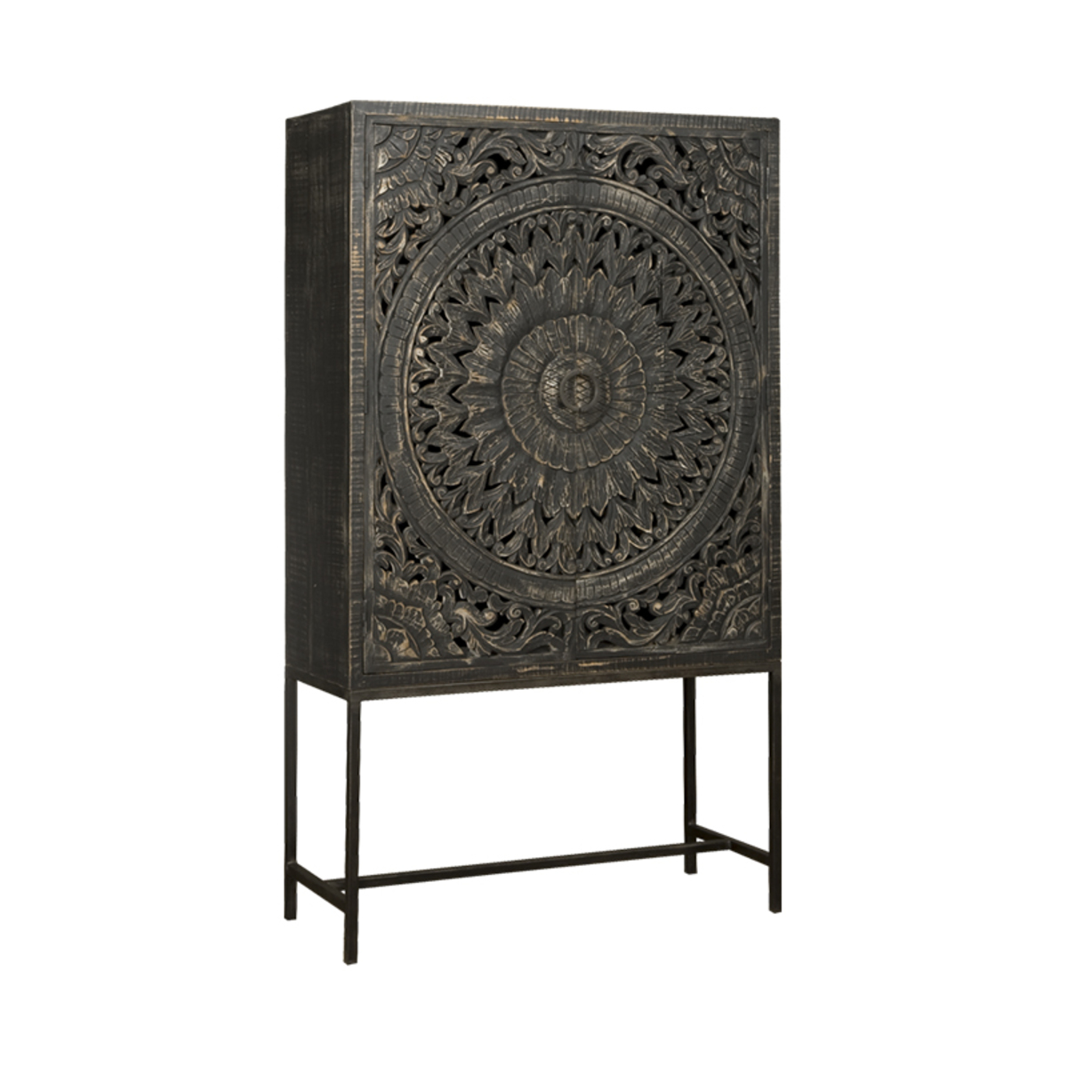 Bergkast Zwart - Hout - Tower Living