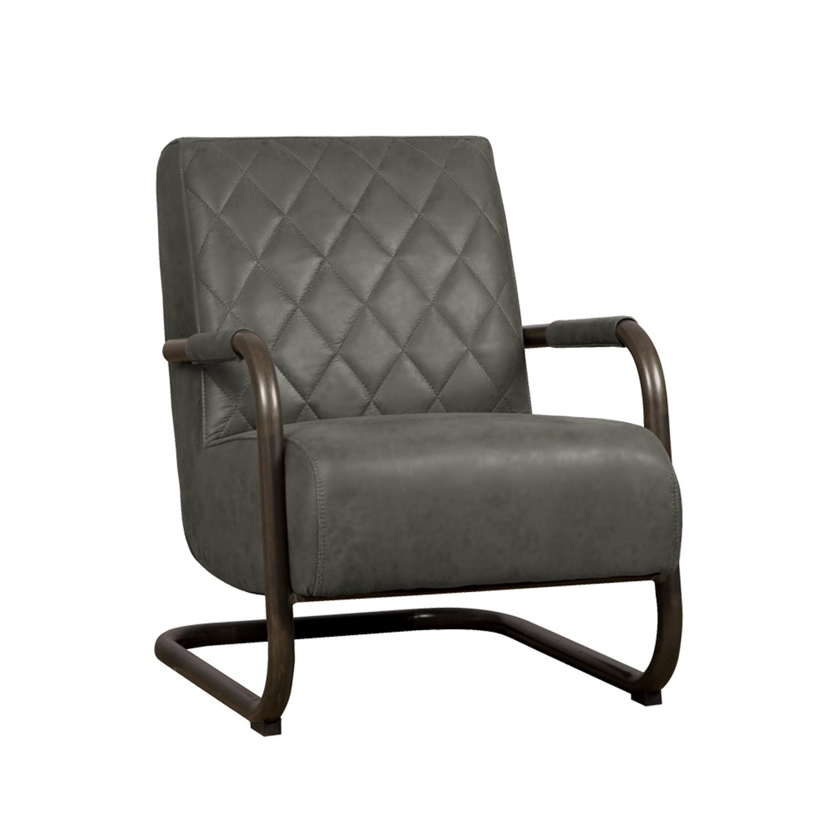 Fauteuil Civo Zwart Antraciet - Leder - DOK 2 Rustique