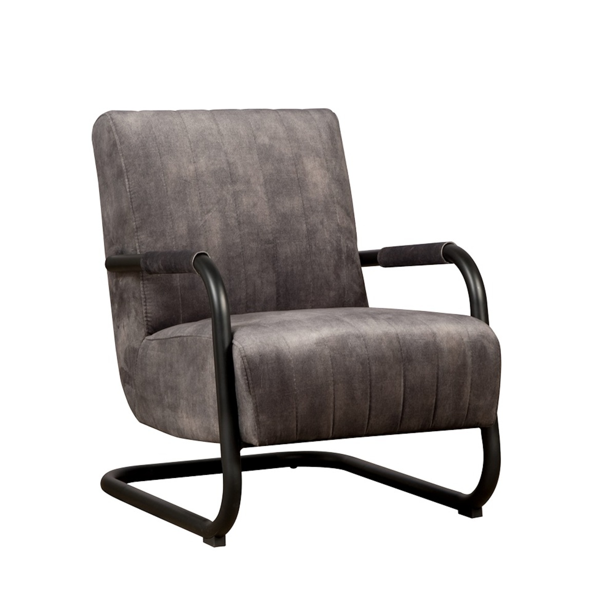 Fauteuil Riva Zwart Antraciet - Velours - DOK 2 Cosy
