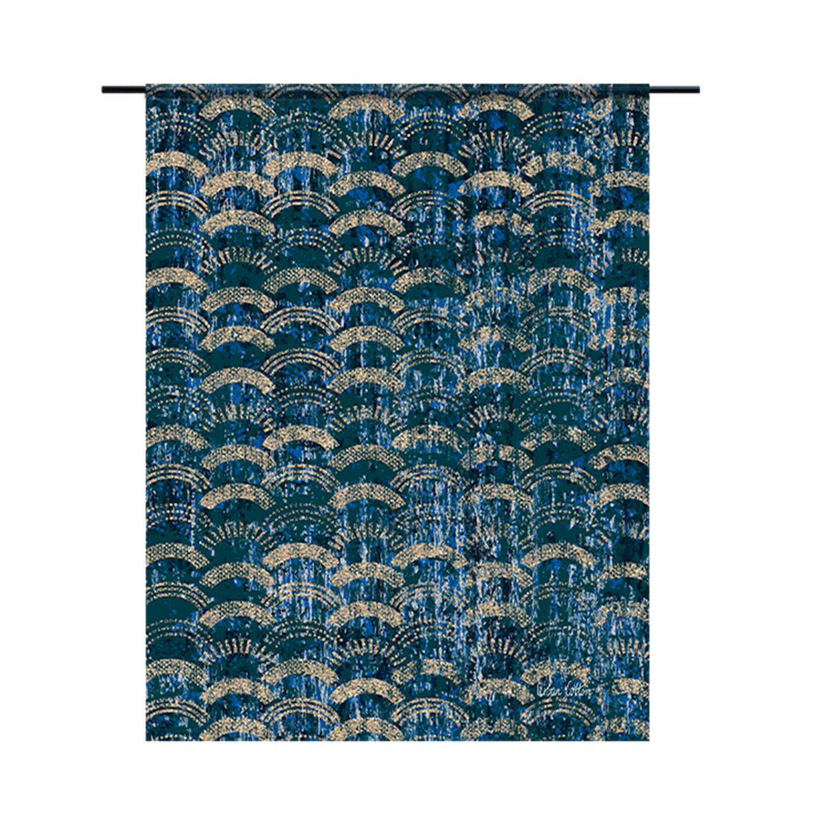 Wanddecoratie North Blauw - Katoen - Urban Cotton