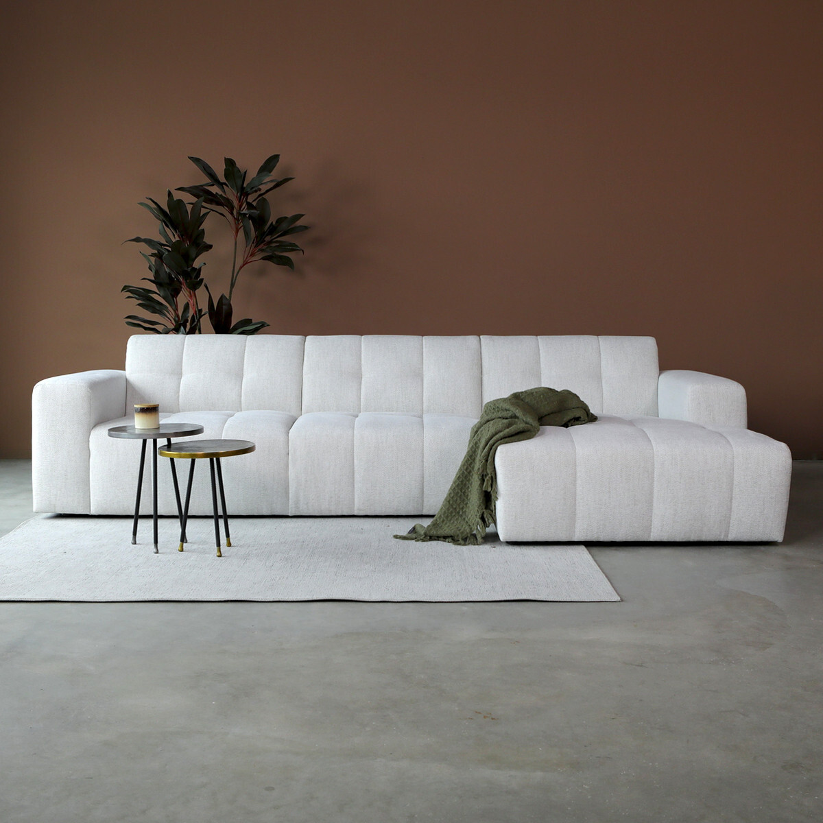 Hoekbank Wave Wit Ivory - Stof - DOK 2 Design