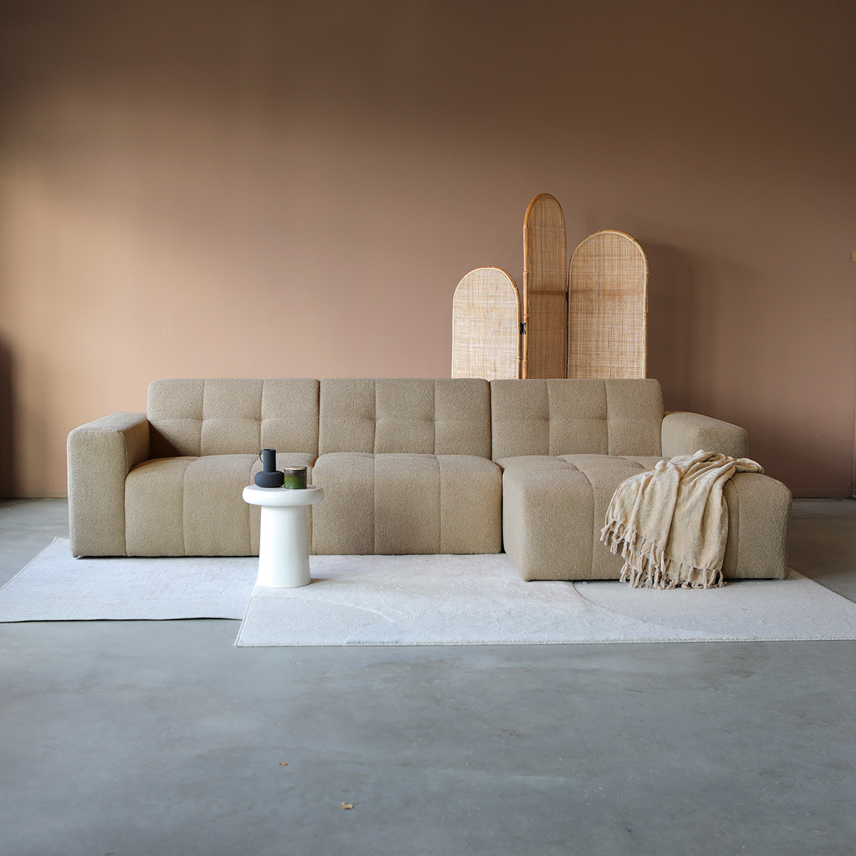 Hoekbank Wave Bruin - Boucle - DOK 2 Design