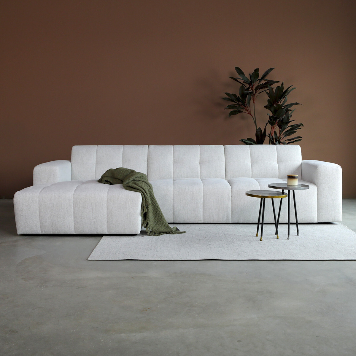 Hoekbank Wave Wit Ivory - Stof - DOK 2 Design