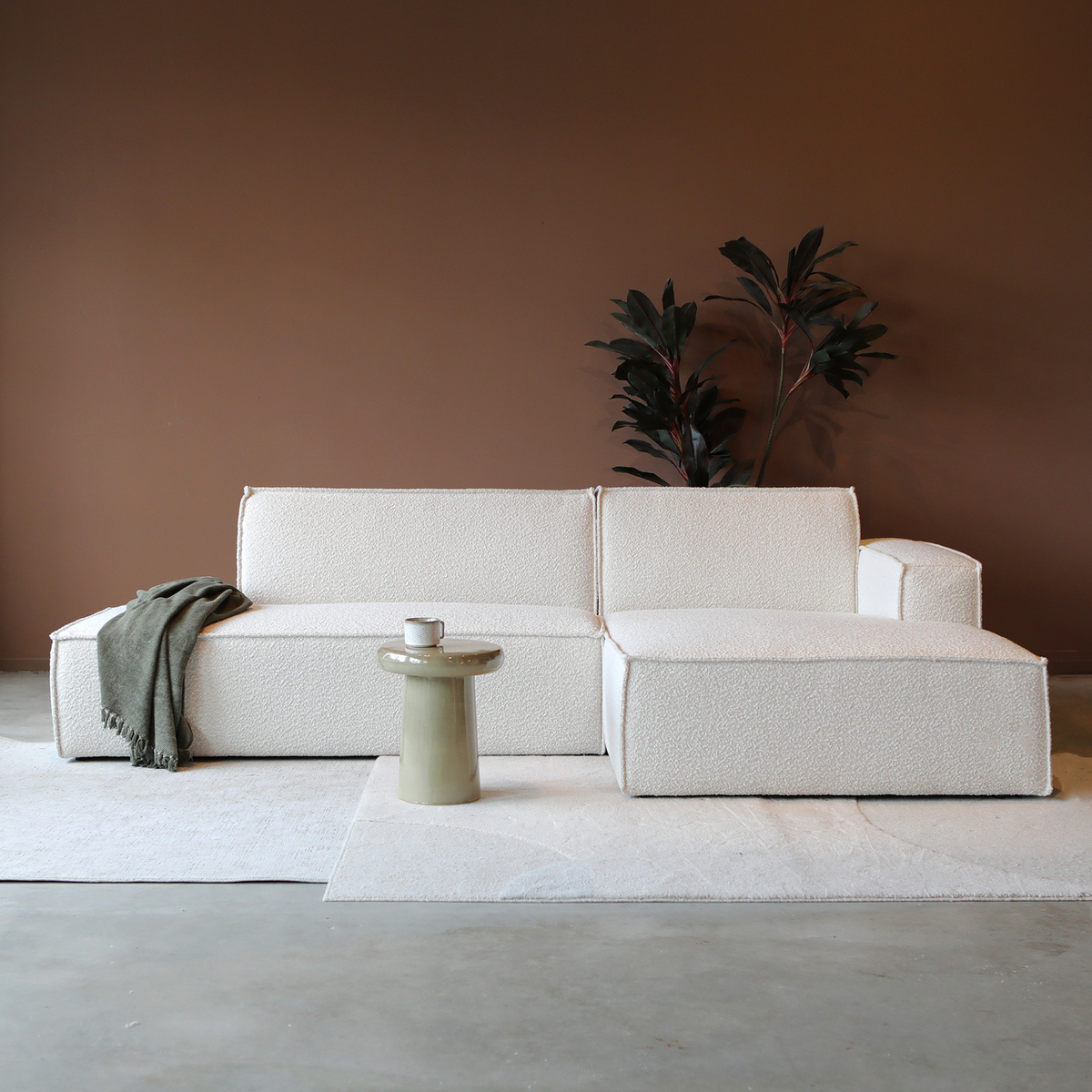 Hoekbank Enzo Naturel - Boucle - DOK 2 Essentials