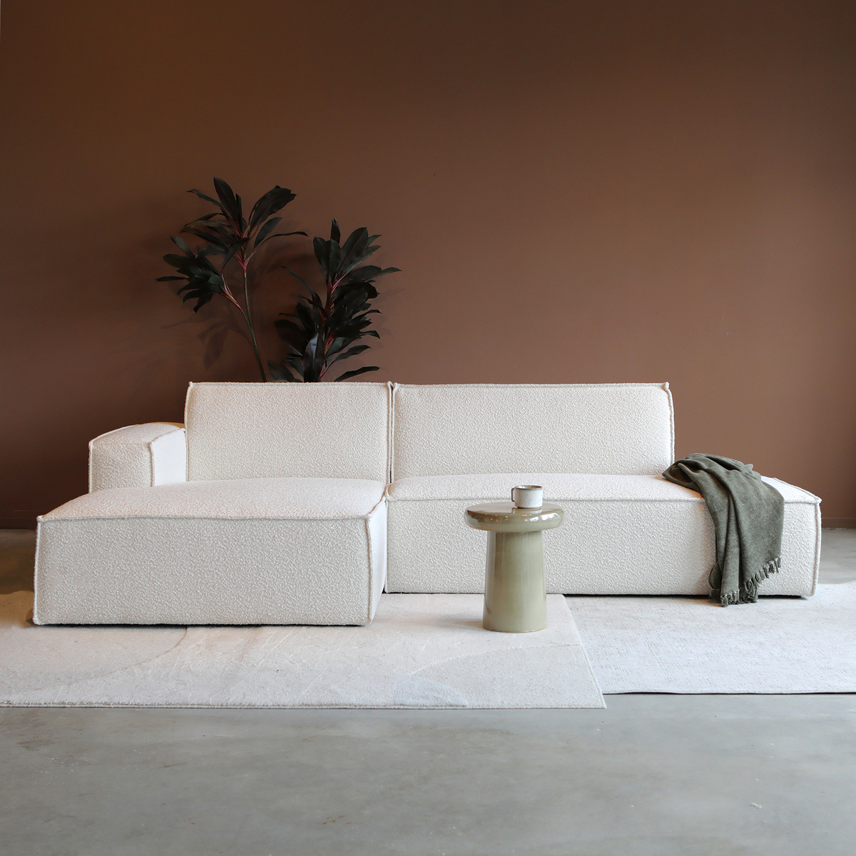 Hoekbank Enzo Naturel - Boucle - DOK 2 Essentials