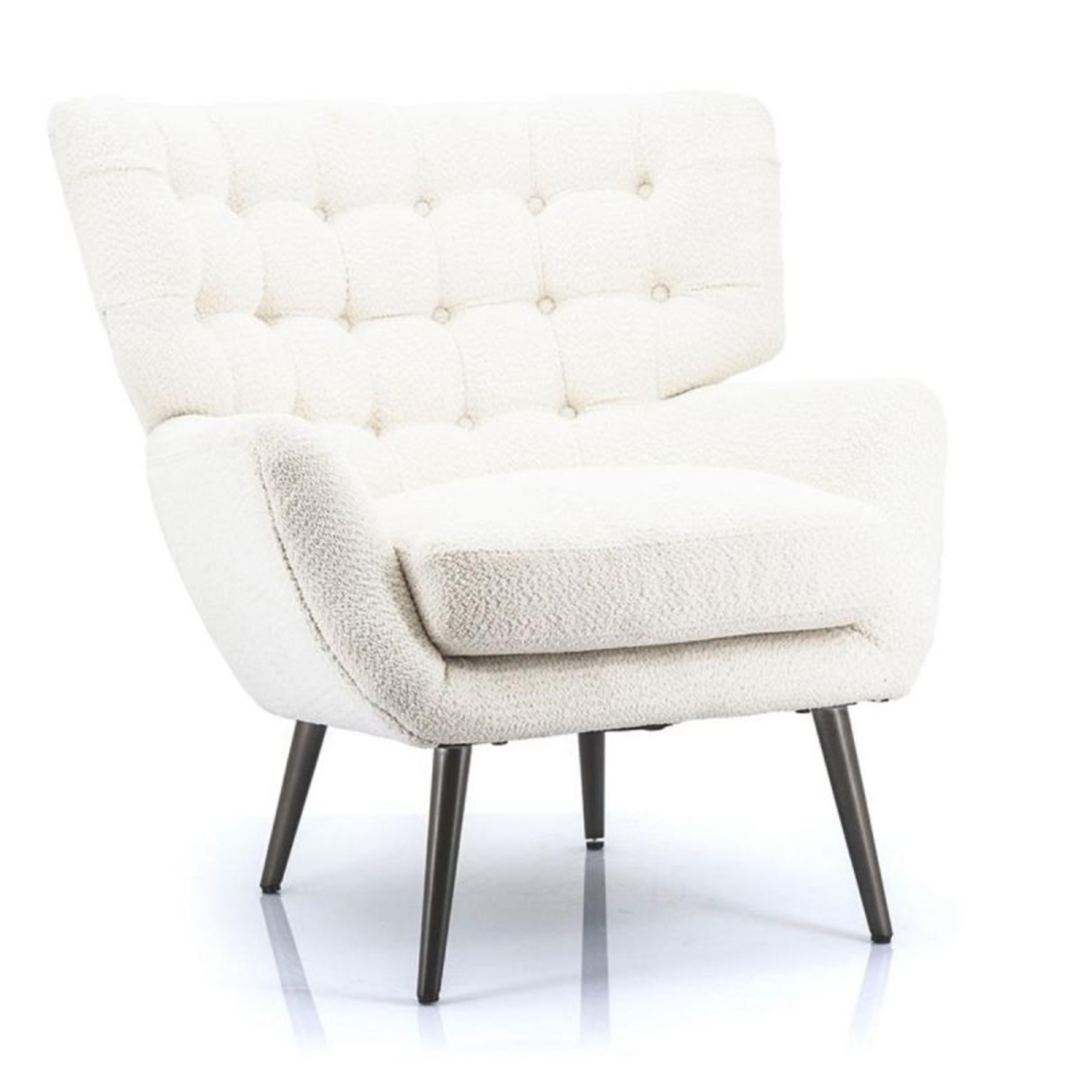 Fauteuil  Wit - Stof - Eleonora