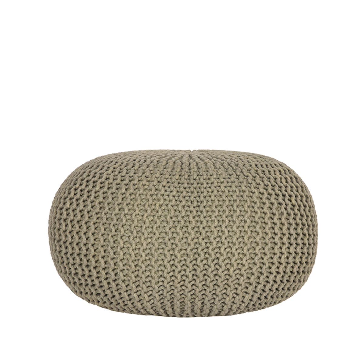 Poef Knitted Groen - Katoen - LABEL51