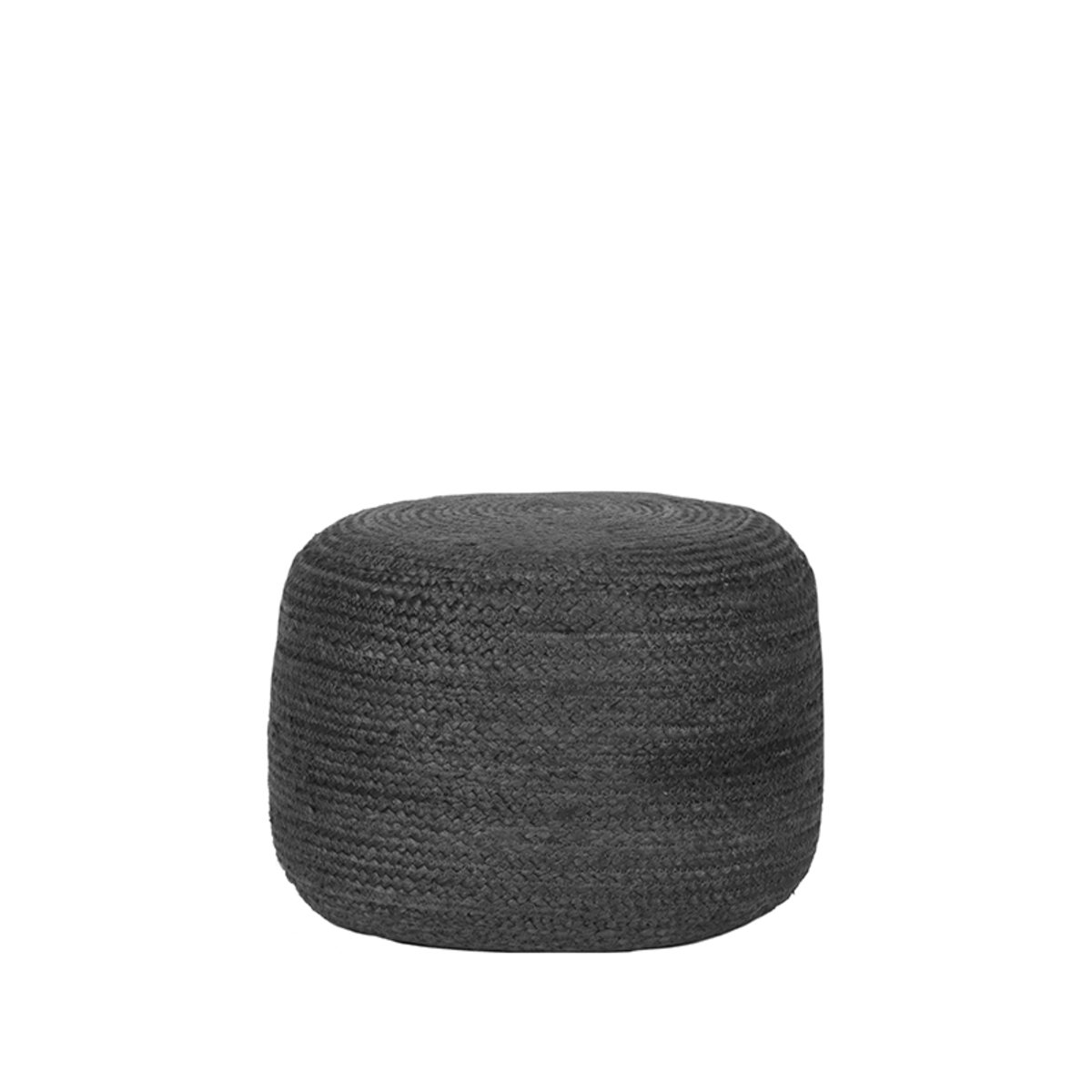 Poef Jute Grijs Antraciet - Jute - LABEL51
