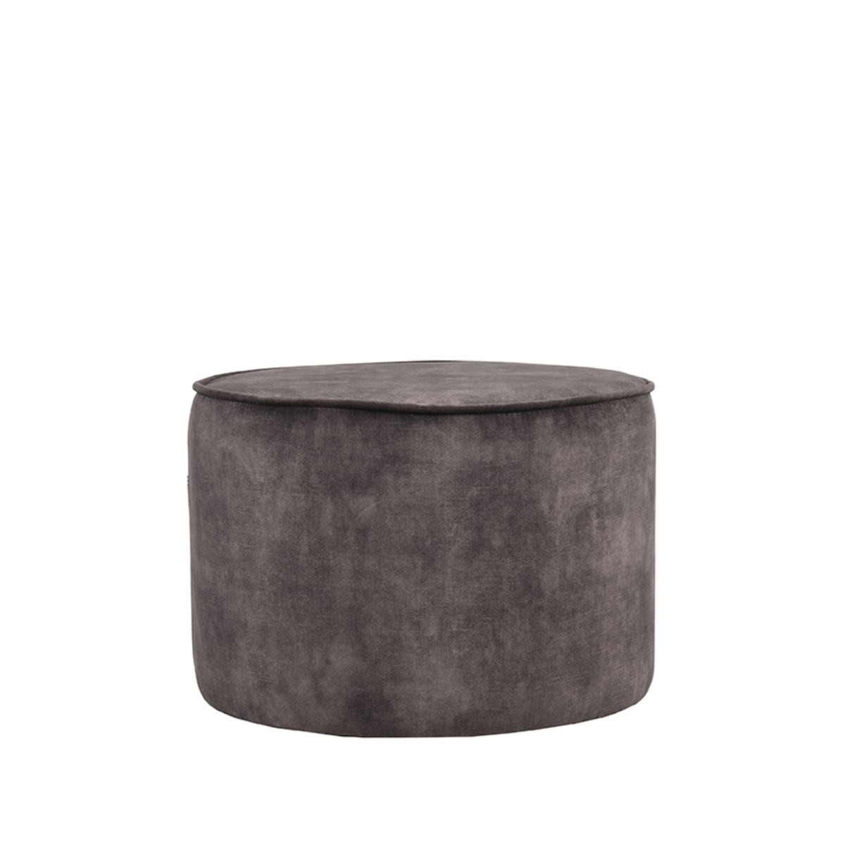Poef Tibo Grijs Antraciet - Velours - LABEL51