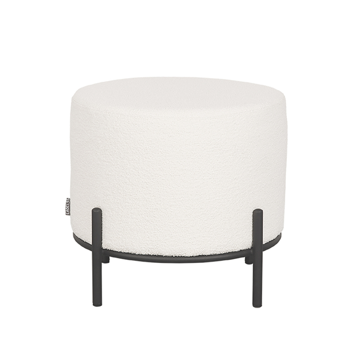 Poef Troy Wit Ivory - Boucle - LABEL51