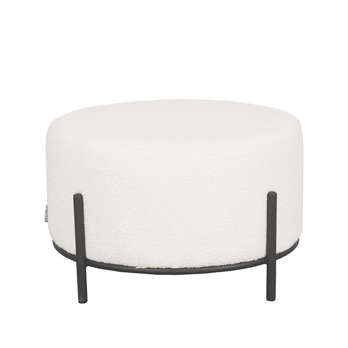 Poef Troy Wit Ivory - Boucle - LABEL51
