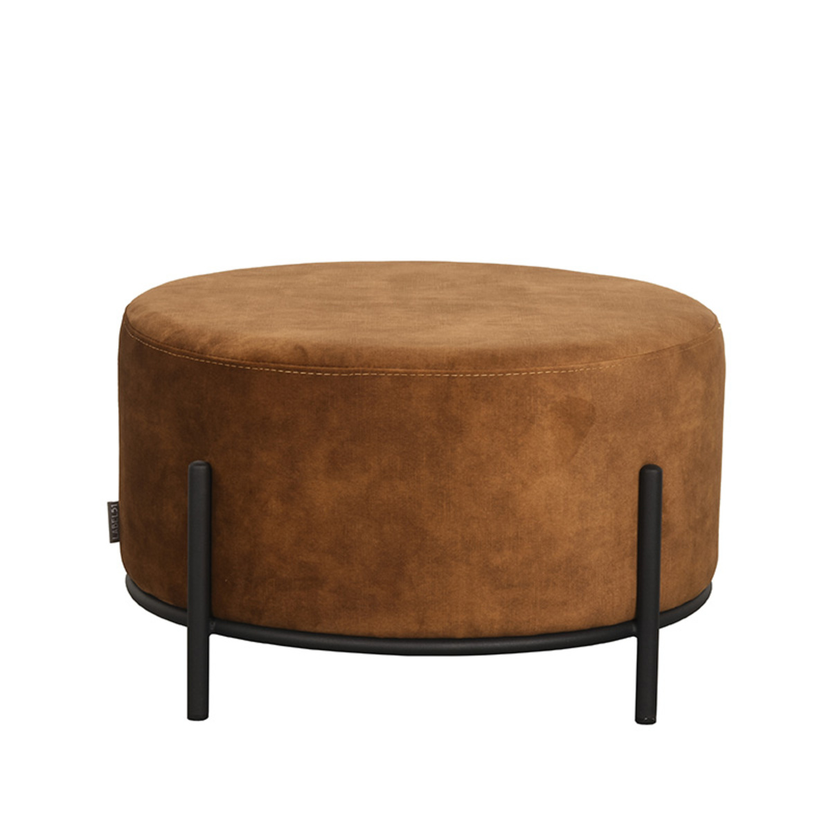 Poef Troy Geel Oker - Velours - LABEL51