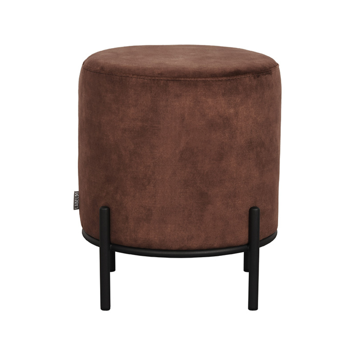 Poef Troy Bruin Rust - Velours - LABEL51