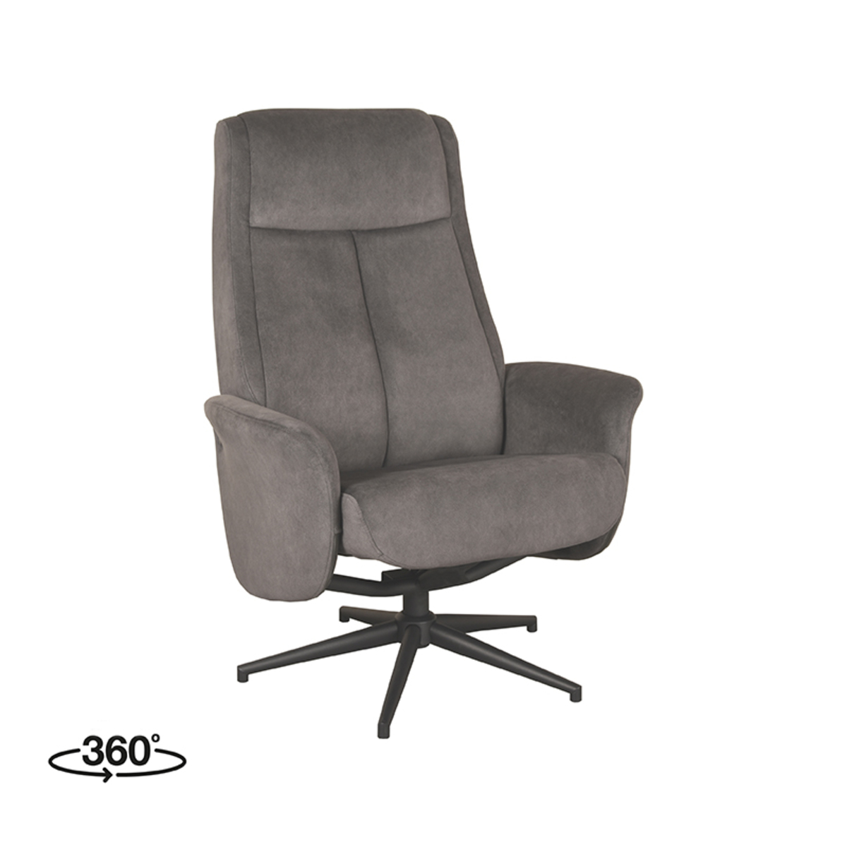 Fauteuil Bergen Grijs Antraciet - Cosmo - LABEL51