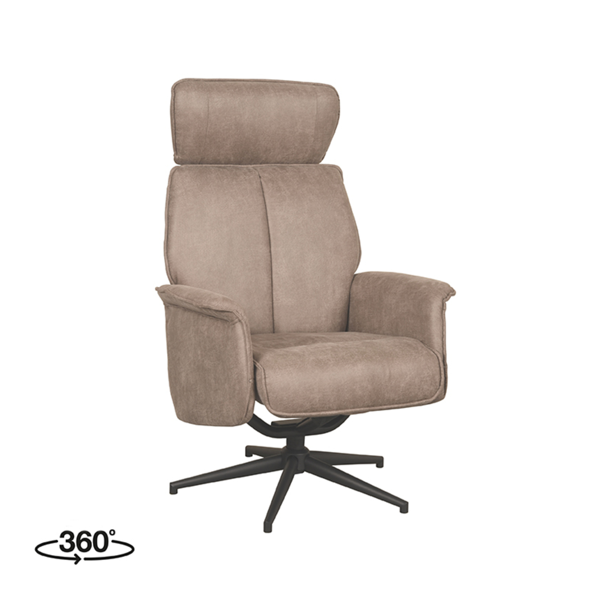 Fauteuil Verdal Bruin Taupe - Micro Suede - LABEL51