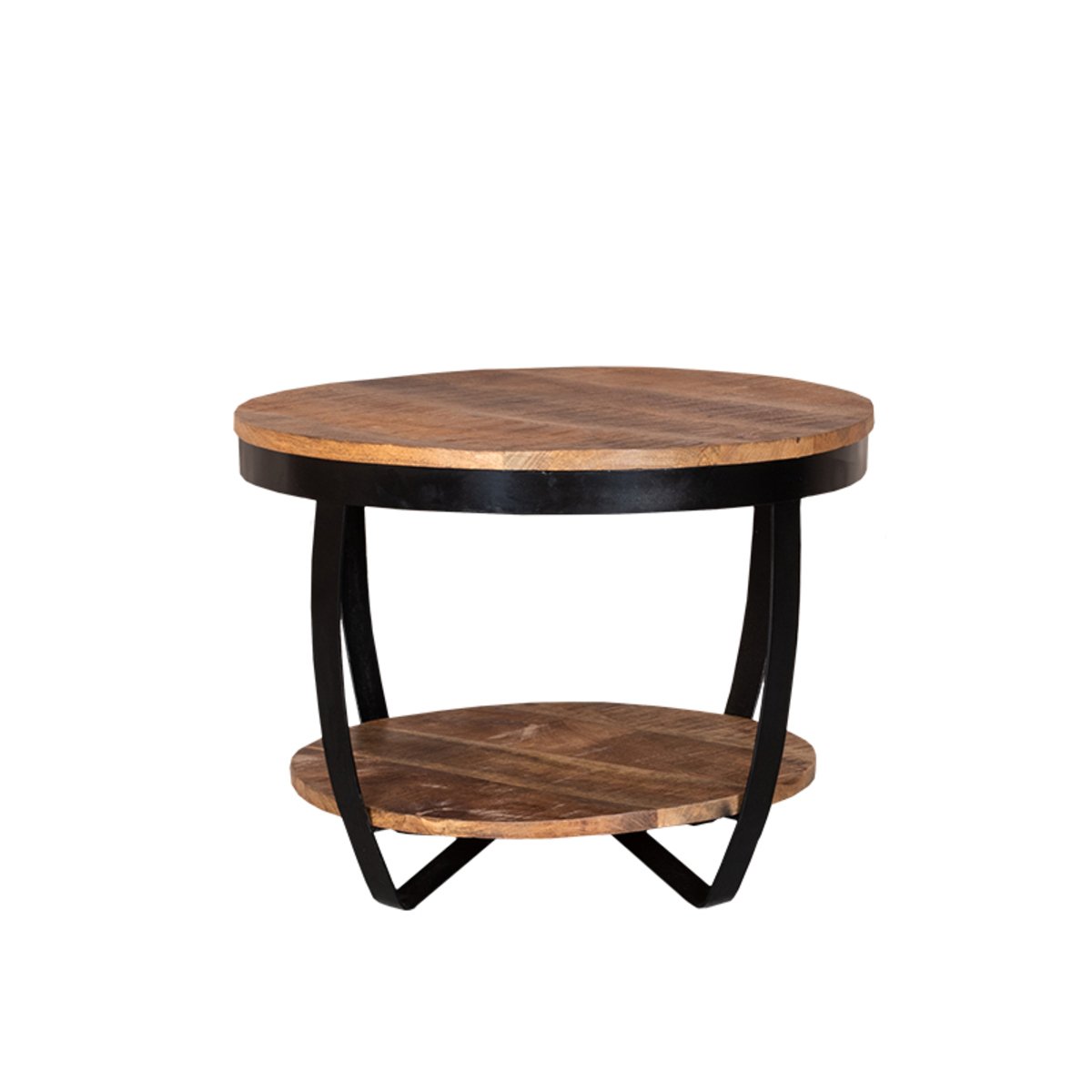 Bijzettafel Rondo Naturel Rough - Hout - DOK 2