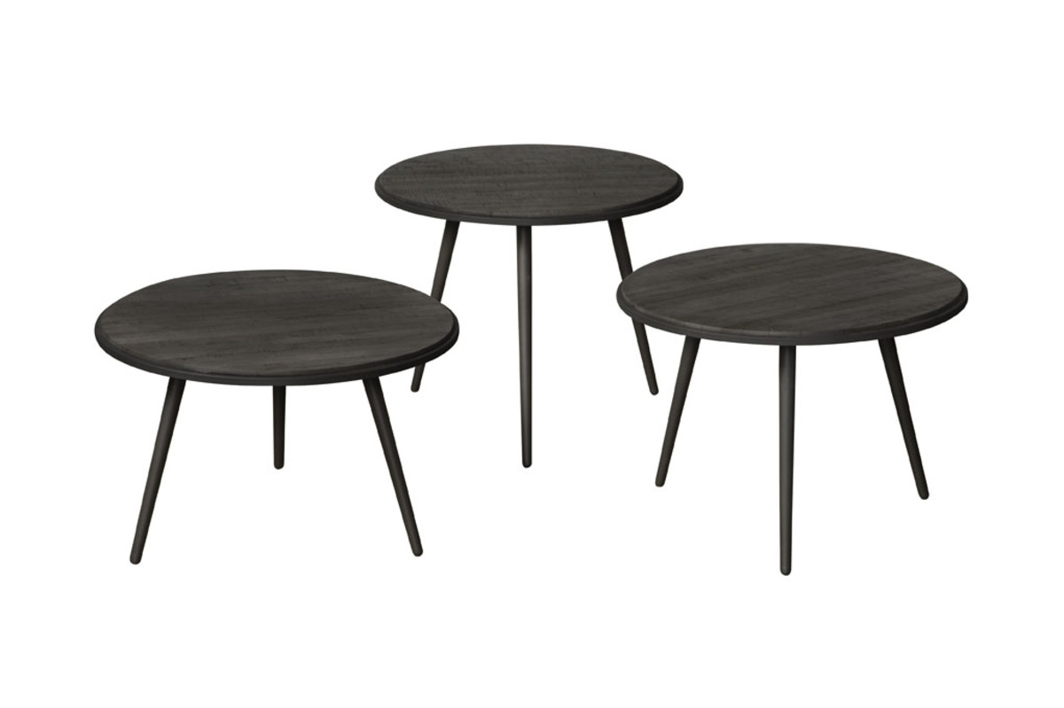Salontafel Turi Zwart - Hout - DOK 2 Rustique