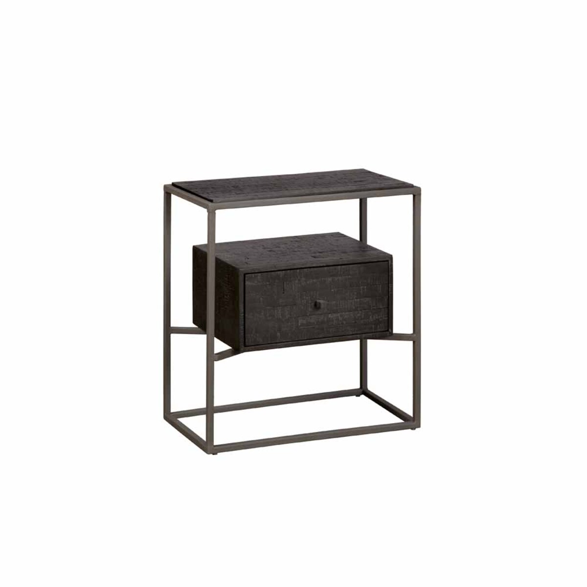 Ladekast Cascia Zwart - Teak - Tower Living