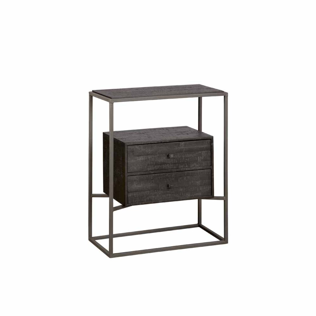 Ladekast Cascia Zwart - Teak - Tower Living