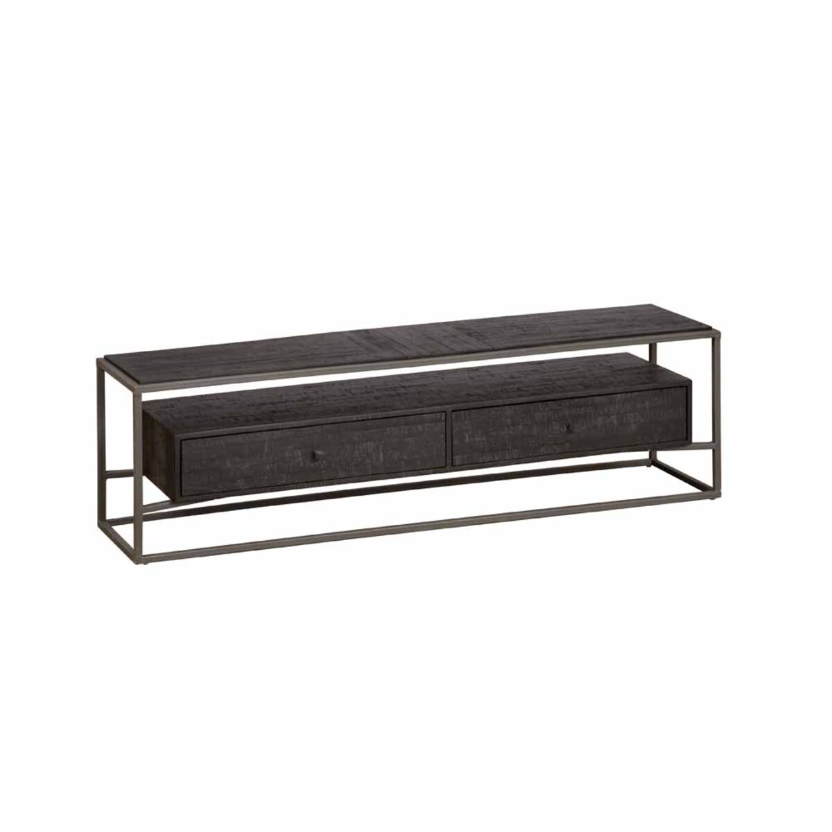 Tv-meubel Cascia Zwart - Teak - Tower Living
