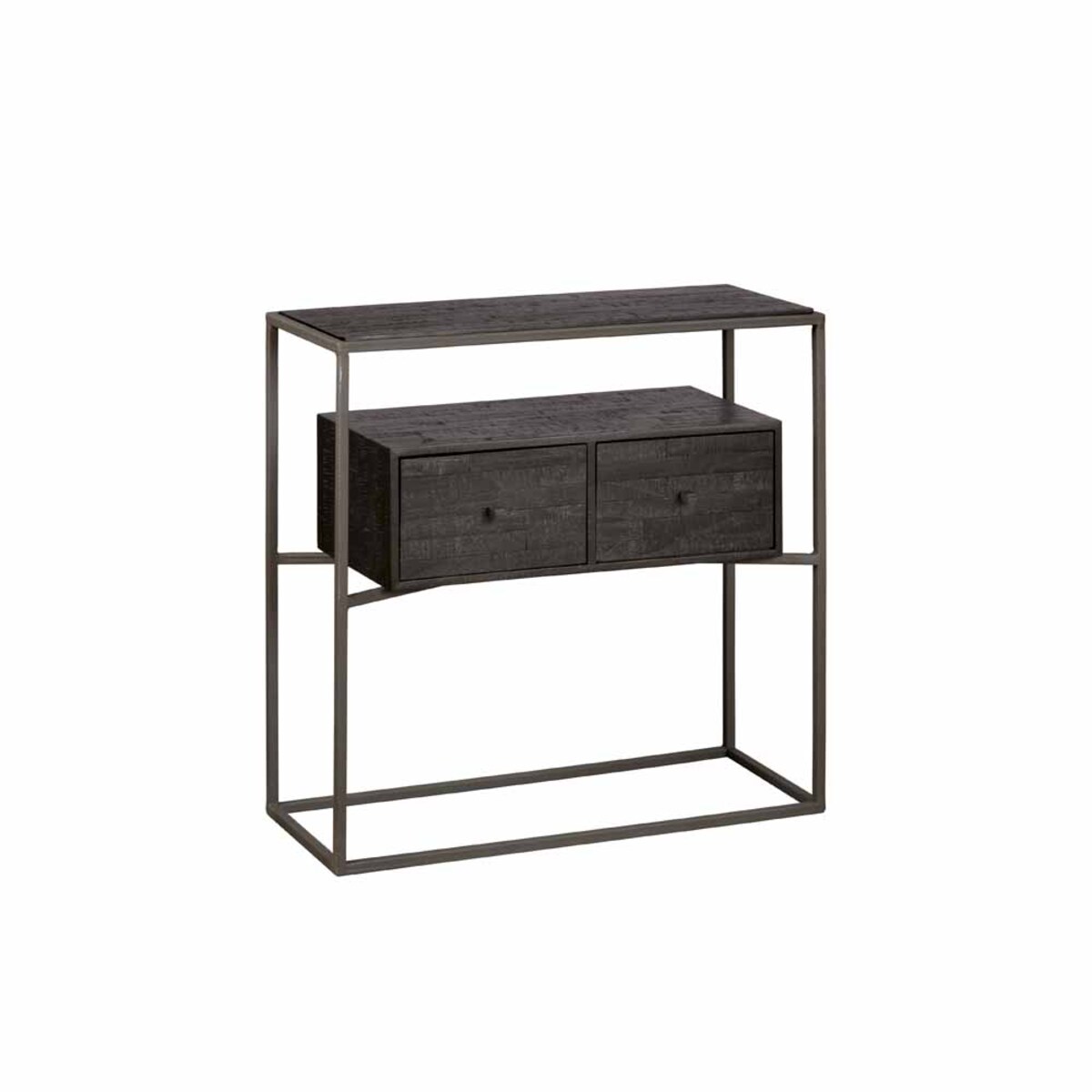 Ladekast Cascia Zwart - Teak - Tower Living