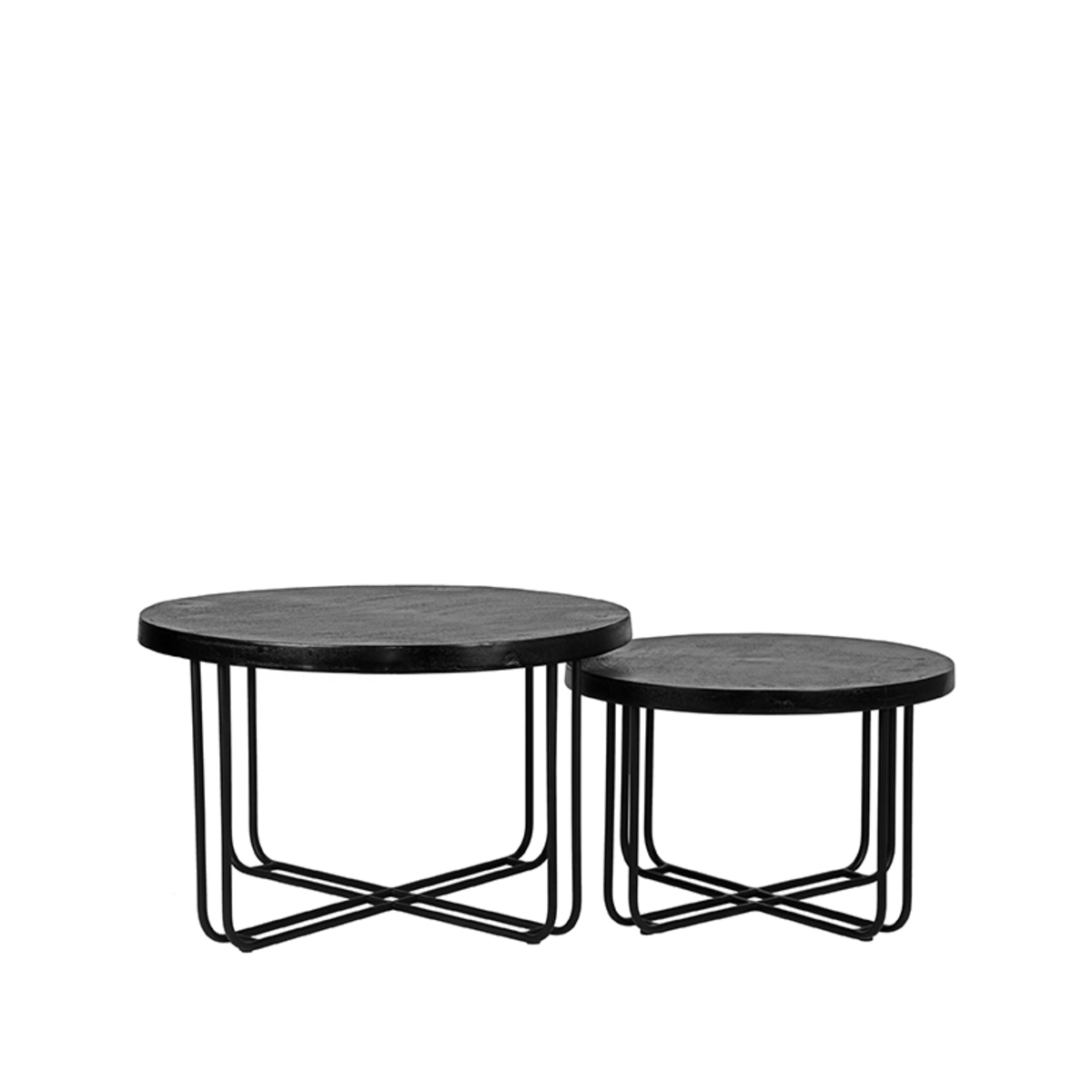 Salontafel Set Brute Zwart - Metaal - LABEL51