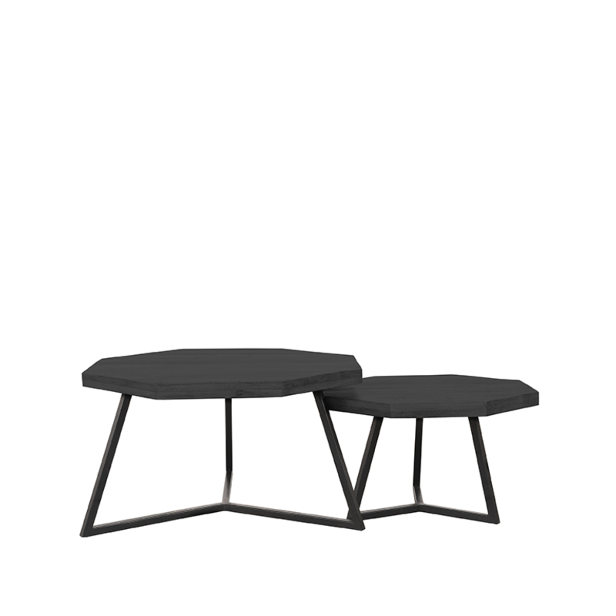 Salontafel Figure Zwart - Mangohout - LABEL51