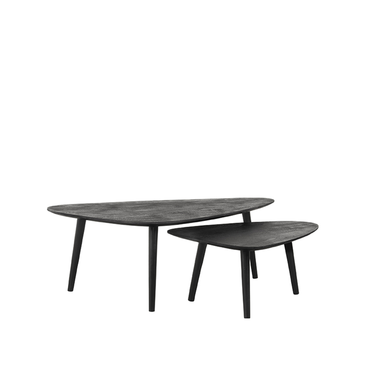 Salontafel Set Rock Zwart - Mangohout - LABEL51